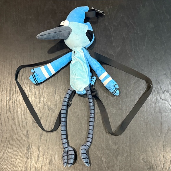 New Hot Topic Cartoon Network Regular Show Mordecai Plush Backpack - Picture 1 of 6